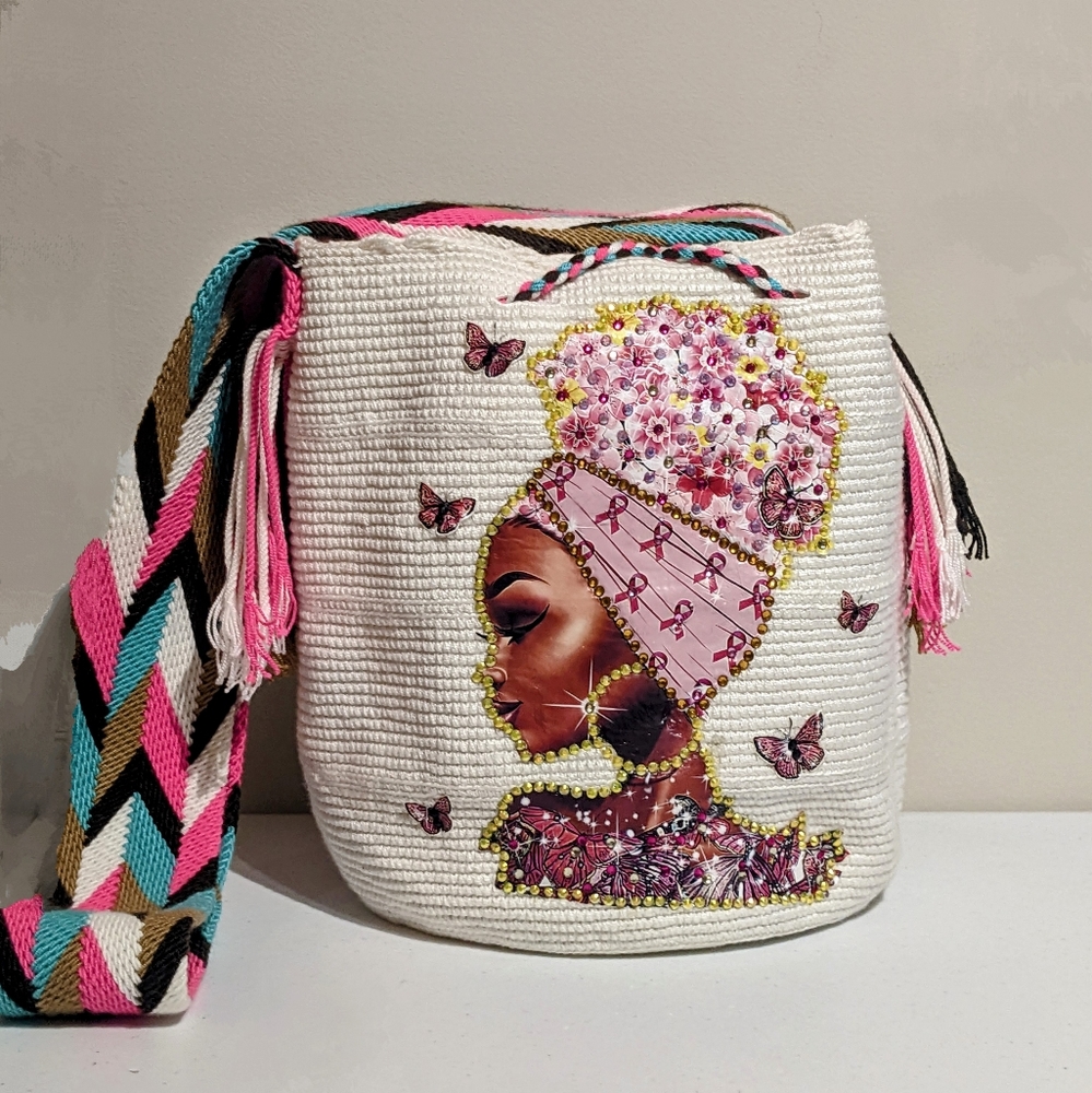 Authentic Wayuu Bag/ Handmade Bags / Size L/ fight against cancer/ Strong